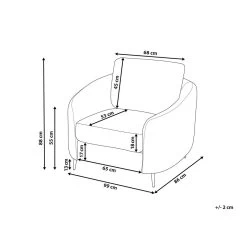 Beliani Fauteuil TROSA - Grijs Polyester -Beste Fauteuil Winkel 0aa3edf187c14202bf6ff6a2457a851d 2