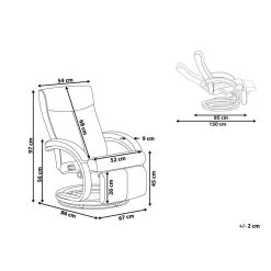 Beliani TV-fauteuil MIGHT - Zwart Kunstleer -Beste Fauteuil Winkel 0d1e5ae9ae6b4dd1a07a5e4ae4ec20ac