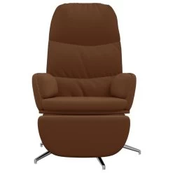 VidaXL Relaxstoel Met Voetensteun Kunstsuède Bruin -Beste Fauteuil Winkel 0f99479dc6004dcb8635f9d9a78b5d16