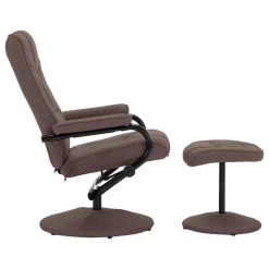 VidaXL Fauteuil Verstelbaar Met Voetenbankje Stof Bruin -Beste Fauteuil Winkel 0fb94e77280f49f58a150ef5e4d4a6b7