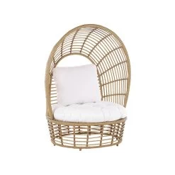 Beliani Fauteuil LIDO - Beige Rotan