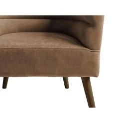 Leitmotiv Stoel Explicit - Suede Look Chocolade Bruin - 74x71x74cm -Beste Fauteuil Winkel 1000023396 0111