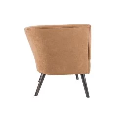 Leitmotiv Stoel Explicit - Suede Look Okergeel - 74x71x74cm -Beste Fauteuil Winkel 1000023407 0111