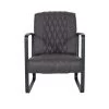 Giga Meubel Fauteuil Antraciet - PU-Leer - 62x80x82cm - Iwan