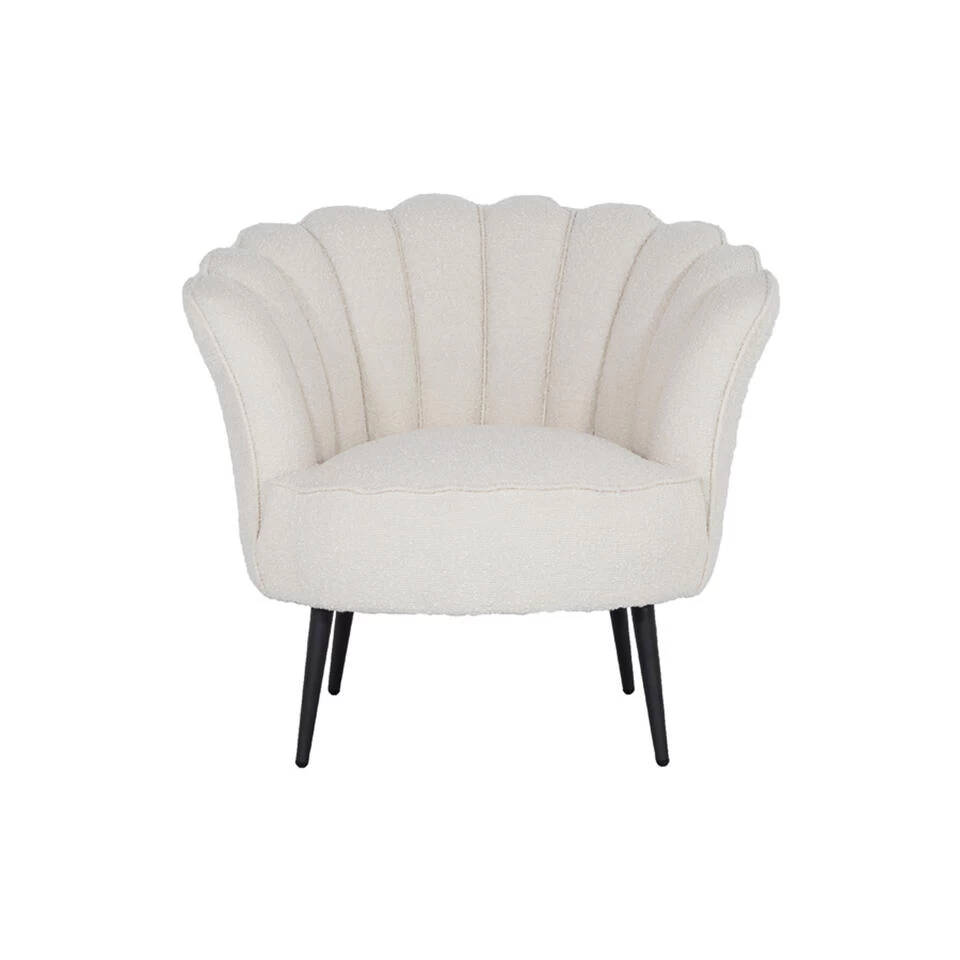 Giga Meubel Fauteuil Wit Bouclé - Jada 3 Giga Meubel Fauteuil Wit Bouclé - Jada