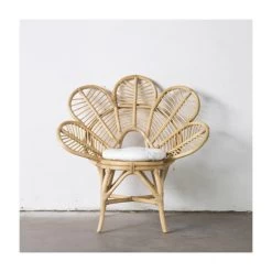 Giga Meubel Rotan Stoel - Zithoogte 43cm - 90x40x94cm - Leaf Chair Rotan