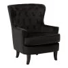 Beliani Fauteuil VIBORG - Zwart Fluweel -Beste Fauteuil Winkel 1000027705