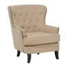 Beliani Fauteuil VIBORG - Beige Polyester -Beste Fauteuil Winkel 1000027726