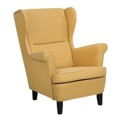 Beliani Oorfauteuil ABSON - Geel Polyester