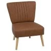 Beliani Fauteuil VAASA - Bruin Kunstleer -Beste Fauteuil Winkel 1000027734