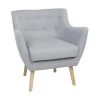 Beliani Fauteuil DRAMMEN - Grijs Polyester -Beste Fauteuil Winkel 1000027743