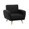 Beliani Fauteuil FLORLI - Zwart Polyester 1 Beliani Fauteuil FLORLI - Zwart Polyester -Beste Fauteuil Winkel 1000027745