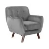 Beliani Fauteuil BODO - Grijs Fluweel -Beste Fauteuil Winkel 1000027749