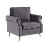Beliani Fauteuil VIETAS - Grijs Fluweel 1 Beliani Fauteuil VIETAS - Grijs Fluweel -Beste Fauteuil Winkel 1000027755