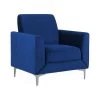 Beliani Fauteuil FENES - Blauw Fluweel 1 Beliani Fauteuil FENES - Blauw Fluweel -Beste Fauteuil Winkel 1000027763