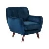 Beliani Fauteuil BODO - Blauw Fluweel -Beste Fauteuil Winkel 1000027769