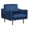 Beliani Fauteuil VINTERBRO - Blauw Fluweel -Beste Fauteuil Winkel 1000027781