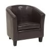 Beliani Fauteuil BORWICK - Bruin Kunstleer -Beste Fauteuil Winkel 1000027786