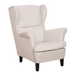 Beliani Oorfauteuil ABSON - Beige Polyester