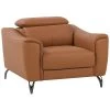 Beliani Fauteuil NARWIK - Bruin Kunstleer, Leer -Beste Fauteuil Winkel 1000027816