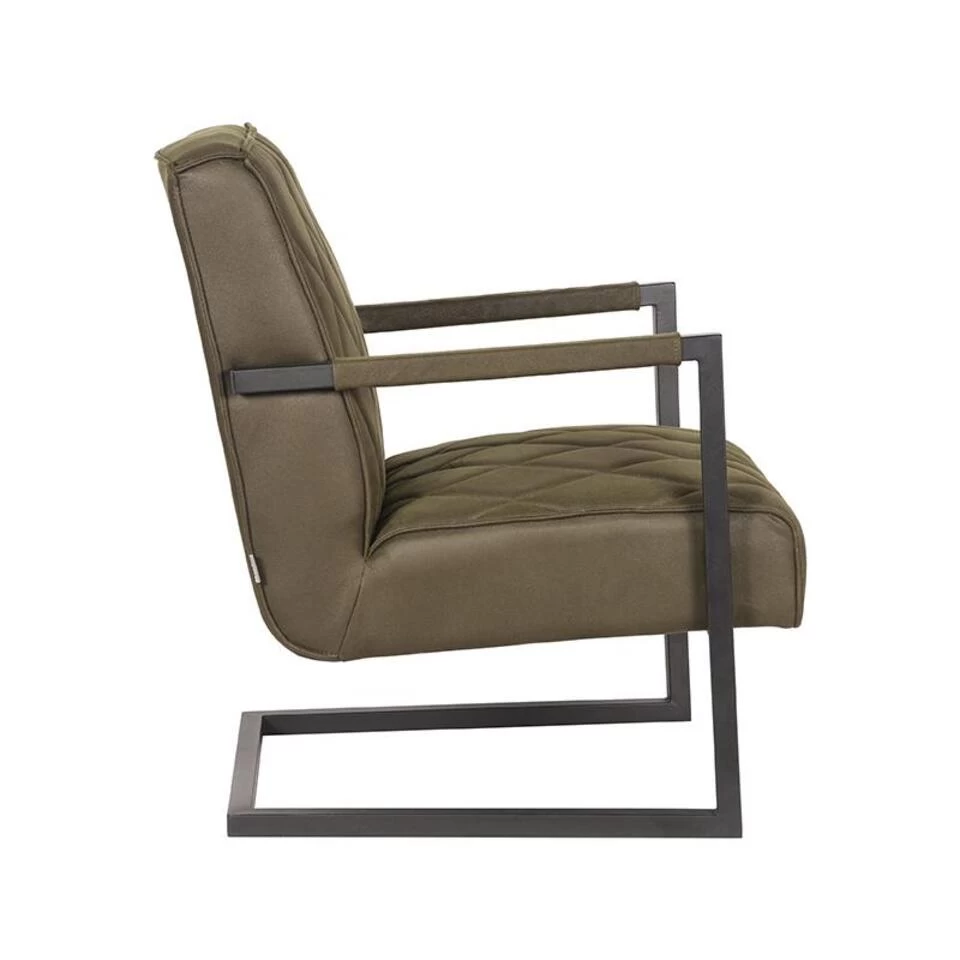 LABEL51 Fauteuil Denmark - Army Green - Microfiber 5 LABEL51 Fauteuil Denmark - Army Green - Microfiber - Afbeelding 3