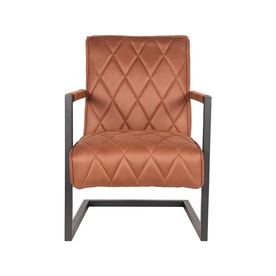 LABEL51 Fauteuil Denmark - Cognac - Microfiber 4 LABEL51 Fauteuil Denmark - Cognac - Microfiber - Afbeelding 2
