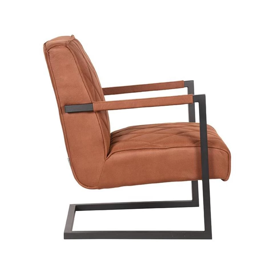 LABEL51 Fauteuil Denmark - Cognac - Microfiber 6 LABEL51 Fauteuil Denmark - Cognac - Microfiber - Afbeelding 4