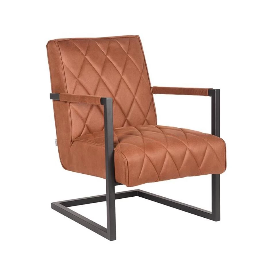 LABEL51 Fauteuil Denmark - Cognac - Microfiber 3 LABEL51 Fauteuil Denmark - Cognac - Microfiber
