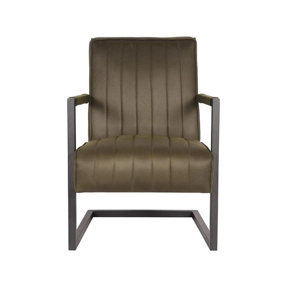 LABEL51 Fauteuil Milo - Army Green - Microfiber 4 LABEL51 Fauteuil Milo - Army Green - Microfiber - Afbeelding 2