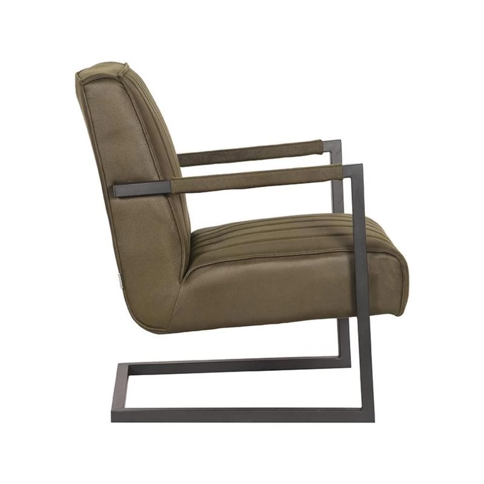 LABEL51 Fauteuil Milo - Army Green - Microfiber 5 LABEL51 Fauteuil Milo - Army Green - Microfiber - Afbeelding 3
