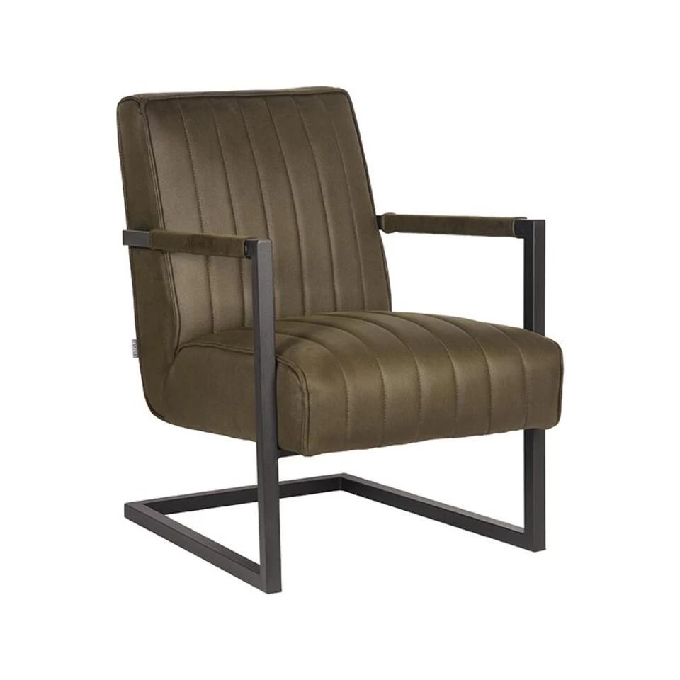 LABEL51 Fauteuil Milo - Army Green - Microfiber 3 LABEL51 Fauteuil Milo - Army Green - Microfiber