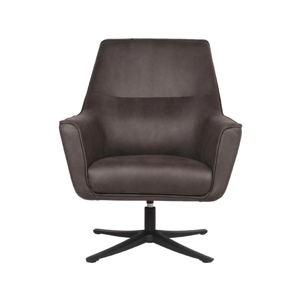 LABEL51 Fauteuil Tod - Antraciet - Microfiber 4 LABEL51 Fauteuil Tod - Antraciet - Microfiber - Afbeelding 2