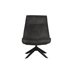 WOOOD Skyler Draaifauteuil - Kunstleer - Zwart - 94x67x85 -Beste Fauteuil Winkel 1000031095 0102