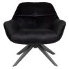 Giga Meubel Velvet Fauteuil Zwart - 78x75x78cm - Metaal - Shannon -Beste Fauteuil Winkel 1000033300