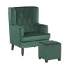 Beliani Fauteuil SANDSET - Groen Fluweel 1 Beliani Fauteuil SANDSET - Groen Fluweel -Beste Fauteuil Winkel 1000038679