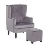 Beliani Fauteuil SANDSET - Grijs Fluweel -Beste Fauteuil Winkel 1000038683