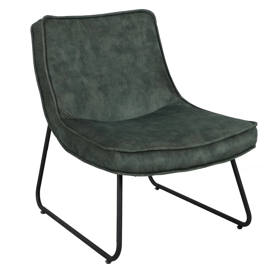 Fauteuil Lowen Velvet Groen - Stof - Groen 3 Fauteuil Lowen Velvet Groen - Stof - Groen