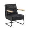 Industriële Fauteuil Lars Zwart - Kunstleder - Zwart -Beste Fauteuil Winkel 1000041922