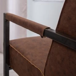 Industriële Leren Fauteuil Bruin Tiger - Leder - Bruin 9 Industriële Leren Fauteuil Bruin Tiger - Leder - Bruin -Beste Fauteuil Winkel 1000041946 0103