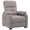 VidaXL Fauteuil Verstelbaar Elektrisch Stof Taupe -Beste Fauteuil Winkel 1000041950