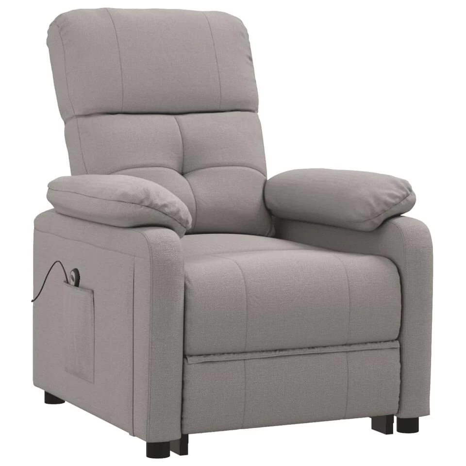 VidaXL Fauteuil Verstelbaar Elektrisch Stof Taupe 2 VidaXL Fauteuil Verstelbaar Elektrisch Stof Taupe