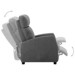 VidaXL Fauteuil Elektrisch Verstelbaar Stof Lichtgrijs -Beste Fauteuil Winkel 1000041954 0102