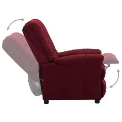 VidaXL Fauteuil Verstelbaar Elektrisch Stof Wijnrood -Beste Fauteuil Winkel 1000041958 0102