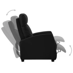 VidaXL Fauteuil Verstelbaar Kunstleer Zwart -Beste Fauteuil Winkel 1000041959 0102