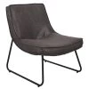 Industriële Fauteuil Antraciet Lowen Eco Leer - Leder - Grijs -Beste Fauteuil Winkel 1000042008