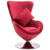 VidaXL Draaistoel Eivormig Met Kussen Fluweel Rood -Beste Fauteuil Winkel 1000043936