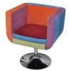 VidaXL Stoel Met Patchwork Motief Kubus Stof -Beste Fauteuil Winkel 1000043957