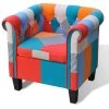 VidaXL Fauteuil Met Patchwork Stof Meerkleurig -Beste Fauteuil Winkel 1000043972