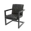 Giga Meubel Fauteuil Pu-Leer Zwart - 62x71x81cm - Stalen Onderstel -Beste Fauteuil Winkel 1000044348