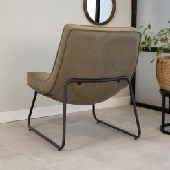 Industriële Fauteuil Groen Lowen Eco Leer - Leder - Groen -Beste Fauteuil Winkel 1000049293 0101